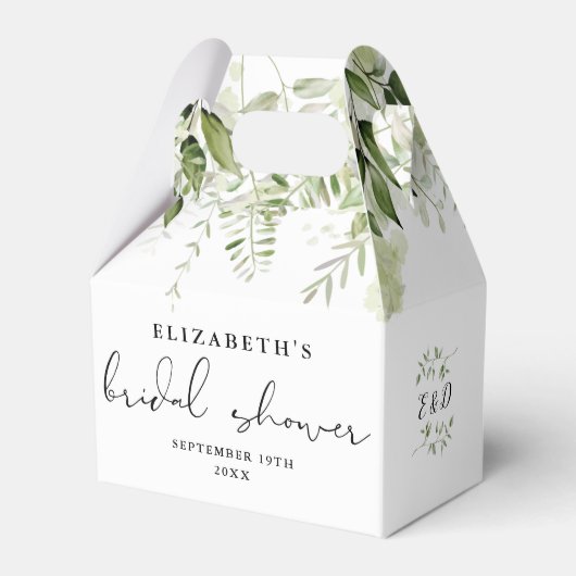 Bloemgroen Script Vrijgezellenfeest Bedankdoosjes (Voorkant Zijde)