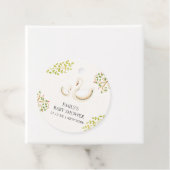 Bloemgroen Zwaan Baby shower Bedankjes Labels (In situ)