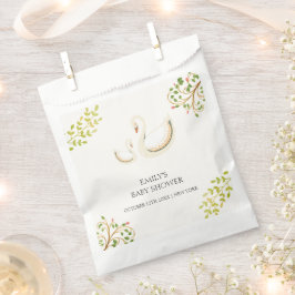  Bloemgroen Zwaan Baby shower Bedankzakje