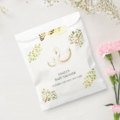 Bloemgroen Zwaan Baby shower Bedankzakje (Gezegeld)