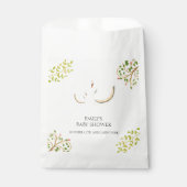Bloemgroen Zwaan Baby shower Bedankzakje (Voorkant)