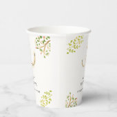 Bloemgroen Zwaan Baby shower Papieren Bekers (Rechts)