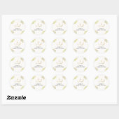  Bloemgroen Zwaan Baby shower Ronde Sticker (Vel)