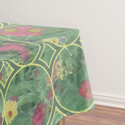 Bloemgroene Tegel Tafelkleed (Voorbeeld)