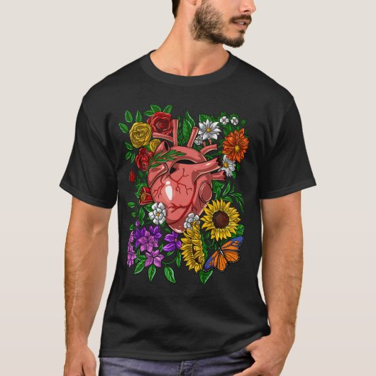 Bloemhart Anatomisch Hart T-shirt (Voorkant)