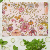 Bloemhart botanisch theedoek (Gevouwen)
