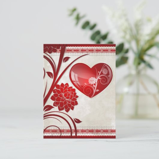 Bloemhart Briefkaart (Staand voorkant)