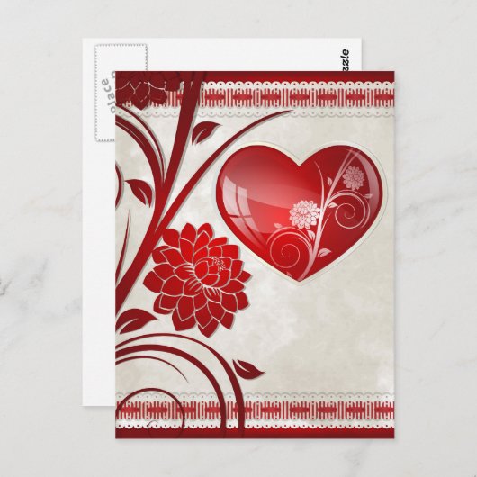 Bloemhart Briefkaart (Voorkant / Achterkant)