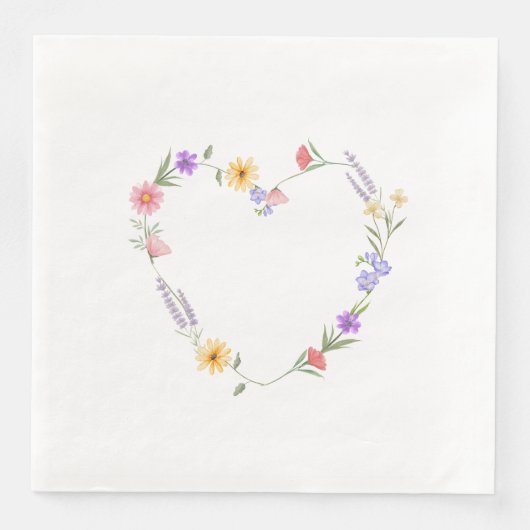 Bloemhart Dinner servetten (Voorkant)
