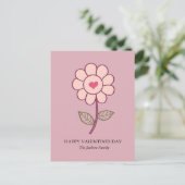 bloemhart feestdagenkaart (Staand voorkant)