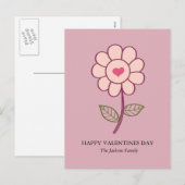 bloemhart feestdagenkaart (Voorkant / Achterkant)