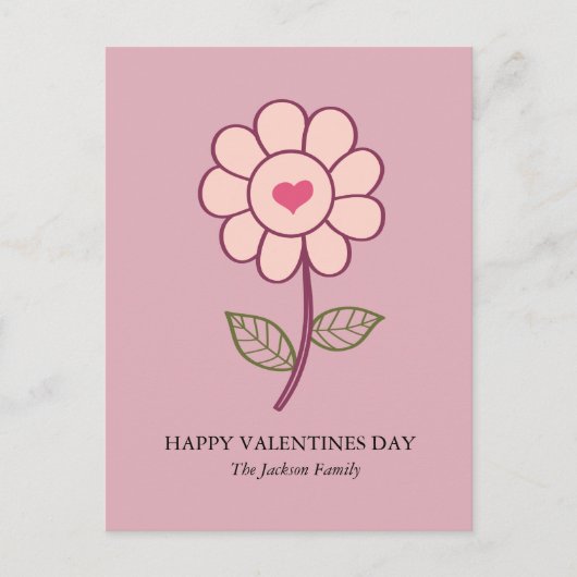 bloemhart feestdagenkaart (Voorkant)