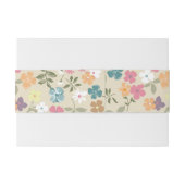 Bloemhart gepersonaliseerde uitnodiging buikbanden uitnodigingen wikkel (Achterkant Voorbeeld)