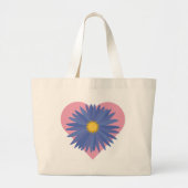 Bloemhart Grote Tote Bag (Voorkant)