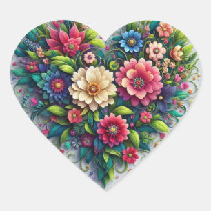 Bloemhart Hart Sticker