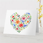 Bloemhart Kaart (Gele Bloem)
