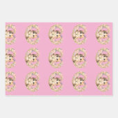 Bloemhart Kawaii kunst Kitten  Inpakpapier Vel (Voorkant 2)