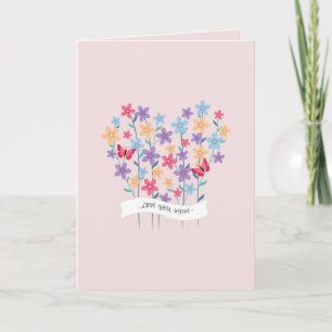 Bloemhart Liefde jij mama Moederdag Kaart