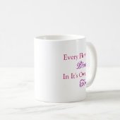 Bloemhart met inspirerende quote koffiemok (Voorkant rechts)