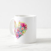 Bloemhart met inspirerende quote koffiemok (Voorkant links)
