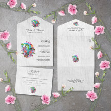 Bloemhart Mexicaanse bruiloft