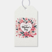 Bloemhart Moederdag Cadeaulabel (Voorkant)