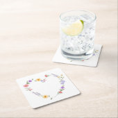 Bloemhart Papier Coaster Kartonnen Onderzetters (Insitu)
