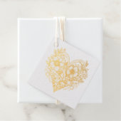 Bloemhart Romantisch Bedankjes Labels (Met doos)