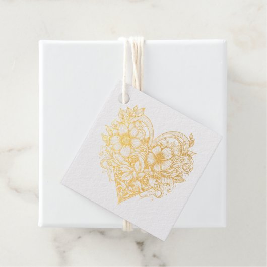 Bloemhart Romantisch Bedankjes Labels (Met doos)