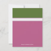 Bloemhart Roze Groen Bewaar de Datum Aankondiging (Achterkant)