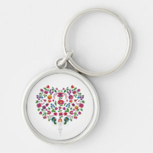 Bloemhart sleutelhanger