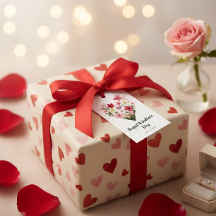 Bloemhart Valentijnsdag Cadeaubijsluiter – Romanti Cadeaulabel