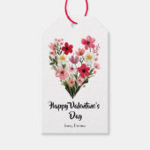 Bloemhart Valentijnsdag Cadeaubijsluiter – Romanti Cadeaulabel (Voorkant)