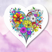  bloemhart | Valentijnsdag Hart Sticker