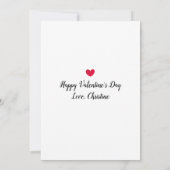 Bloemhart Valentijnsdag Vakantiewenskaart Kaart (Achterkant)