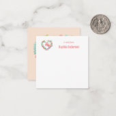 Bloemhart Walvis Liefdesnaam Notitiekaartje (Voorkant / Achterkant in situ)