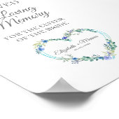 Bloemharteliefde Herinneringsstoel Gereserveerd Poster (Hoek)