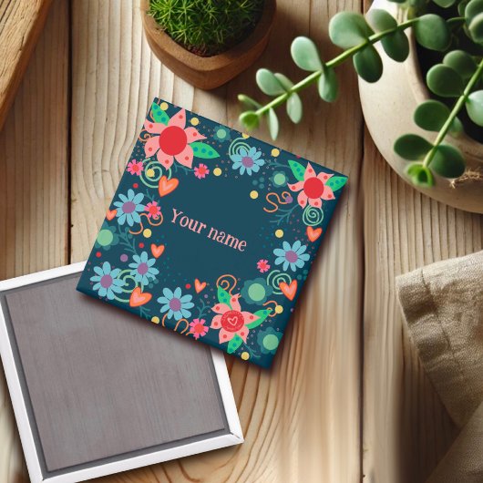  bloemharten Gepersonaliseerd inspiratie Magneet