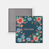  bloemharten Gepersonaliseerd inspiratie Magneet (Voorkant / Achterkant)