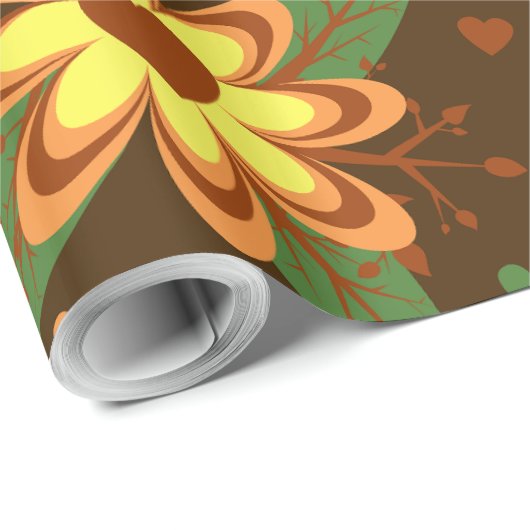 bloemharten inpakpapier (Rol Hoek)