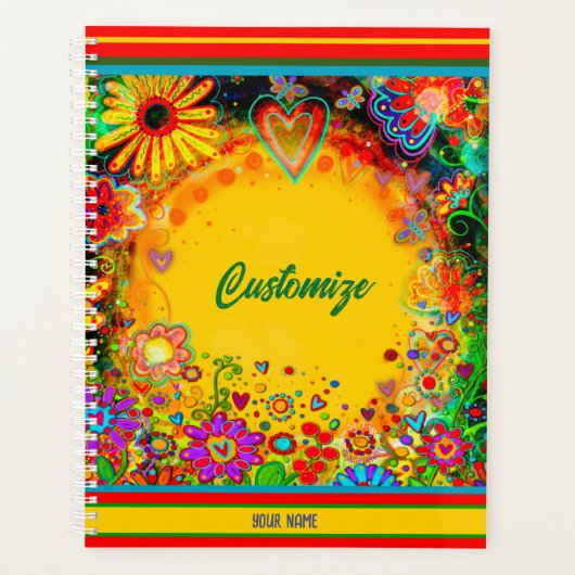  bloemharten naam  geel planner (Voorkant)