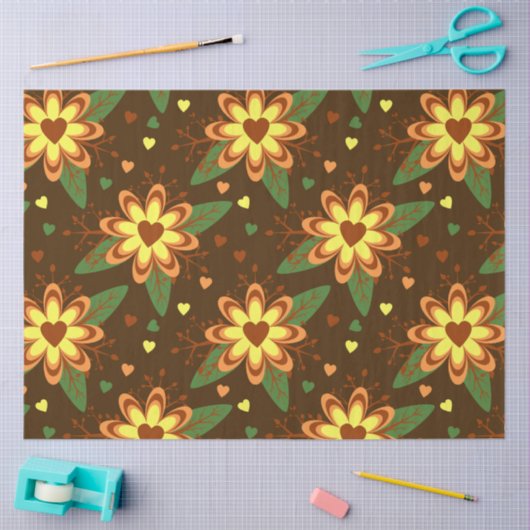 bloemharten tissuepapier (Craft)