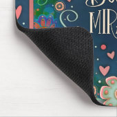 bloemharten wonderen roze blauw muismat (Hoek)