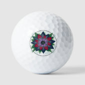 Bloemhartenen mandala golfballen (Voorkant)