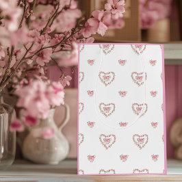 Bloemhartjes Valentijnsdag Medium Cadeauzakje