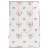 Bloemhartjes Valentijnsdag Medium Cadeauzakje (Achterkant)