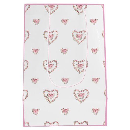 Bloemhartjes Valentijnsdag Medium Cadeauzakje (Achterkant)