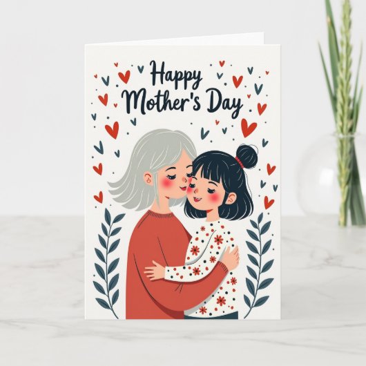 Bloemhartjes Wenskaart Kaart (Voorkant)