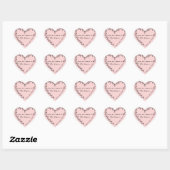 Bloemhartkrans Bibliotheek Roze Hart Sticker (Vel)
