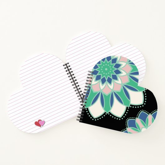Bloemhartmandala Notitieboek (Binnen)